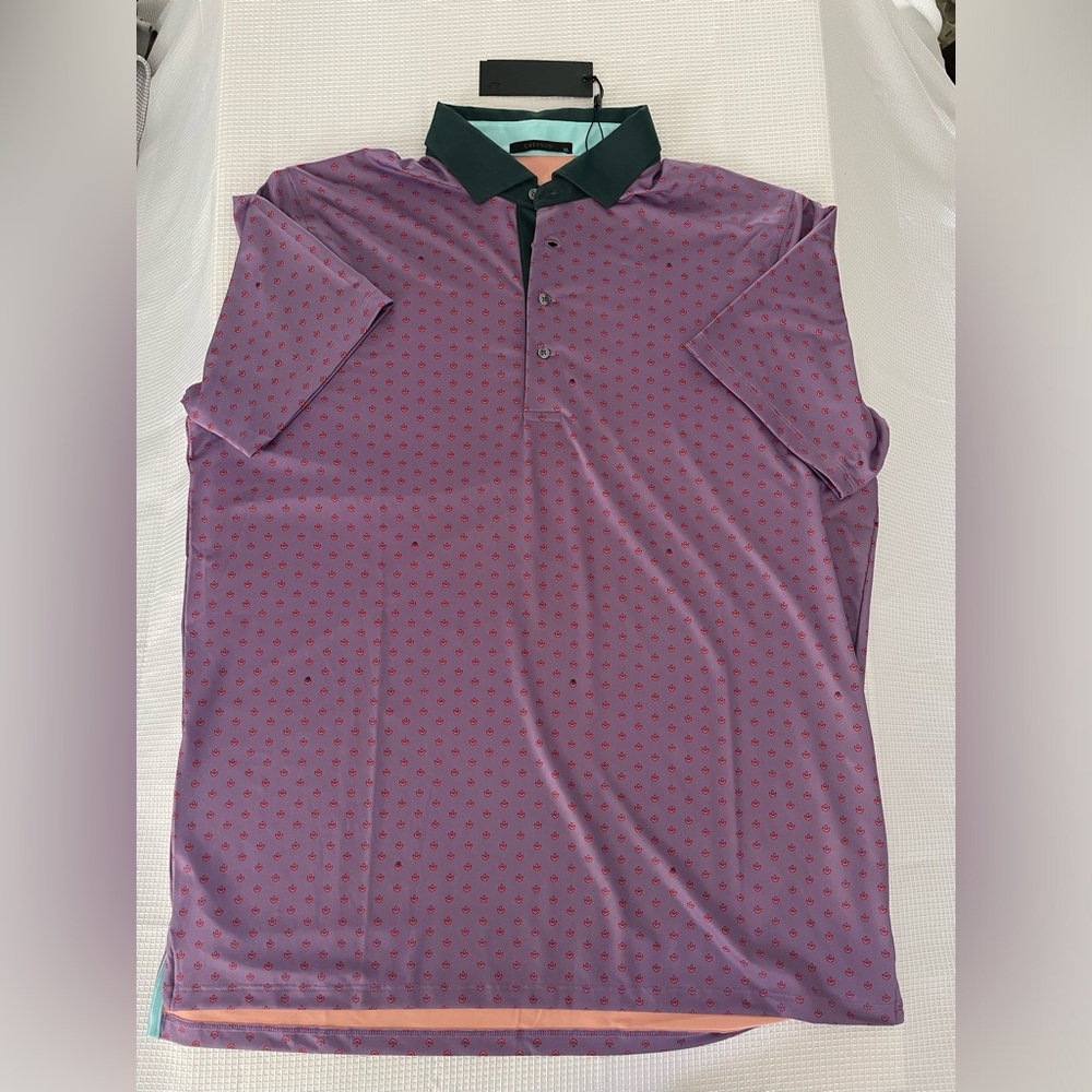 Greyson Large Purple Golf Polo